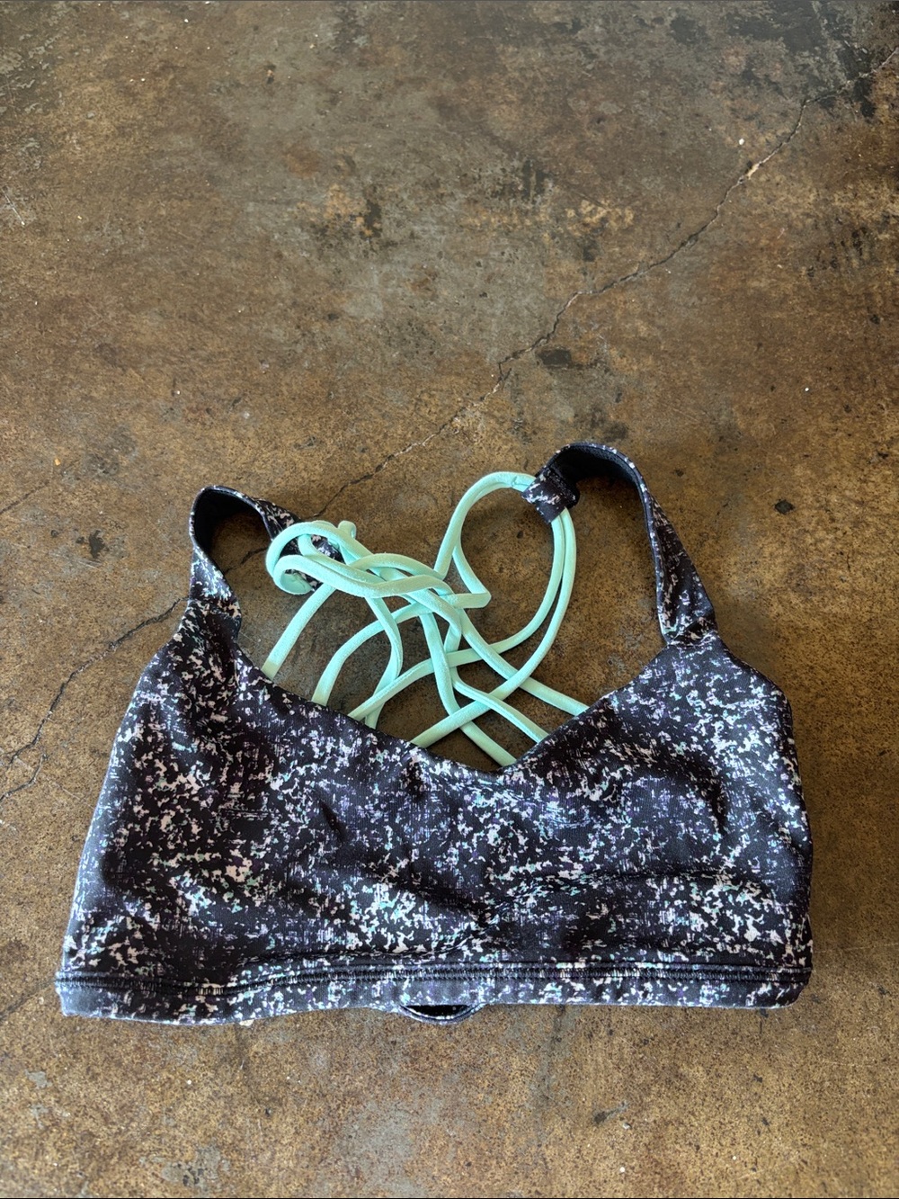 Lululemon FlexyFlex Sports Bra with Mint Strappy Back